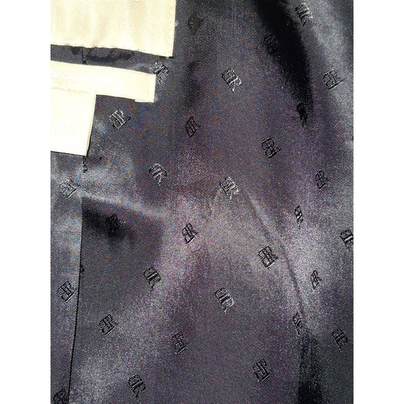 Banana Republic Red Black Buffalo Plaid Italian Fabric Belted Trench Coat XL - Picture 3 of 11